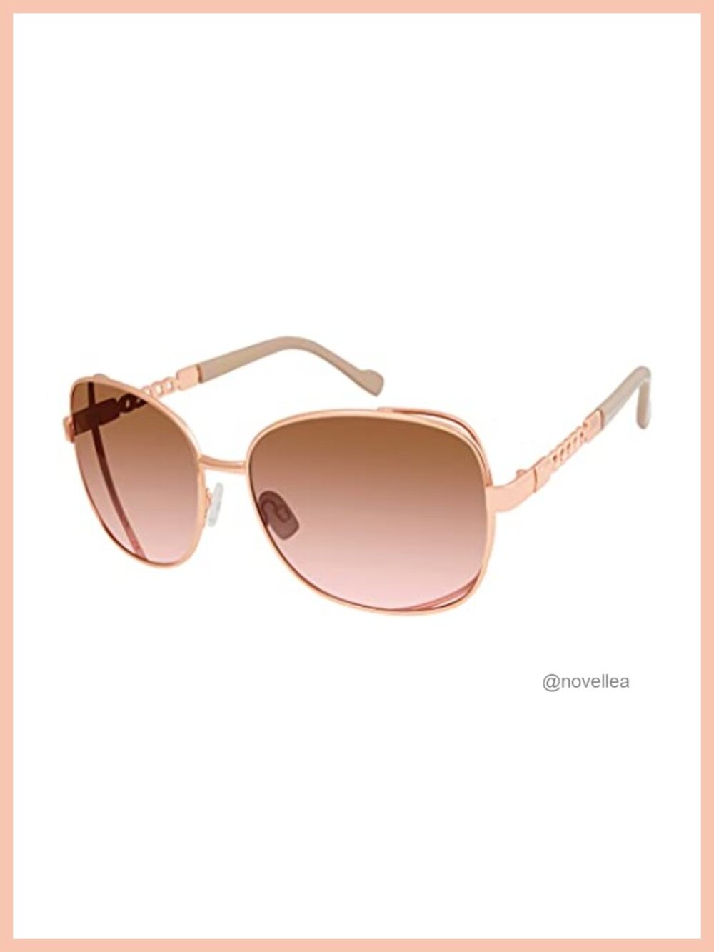 Oversized Square Sunglasses Vented Metal Frame UV400 Protection